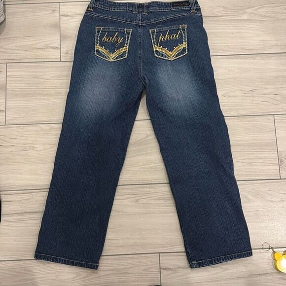 Baby phat jeans size 16 bedazzled butt design - Picture 1 of 7